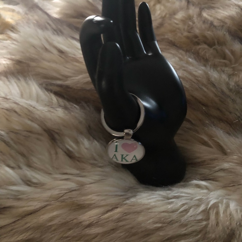Alpha Kappa Alpha Glass Snapback Keychain